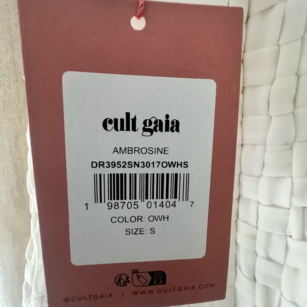 cult gaia Strapless White Maxi Dress with Fringed Skirt - Picture 5 of 8